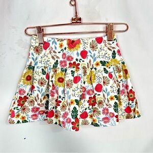 Cynthia Rowley girls floral tiered mini skirt size 6
